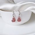 Faceted stone Earrings - Wine
