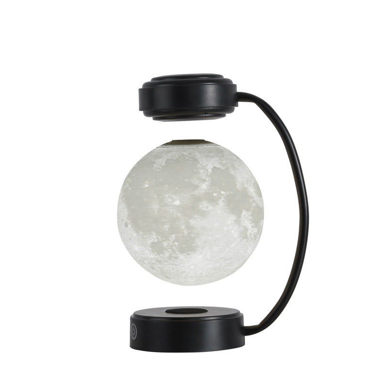 3D LED Moon Night Light Wireless Magnetic Levitating Rotating Floating ...